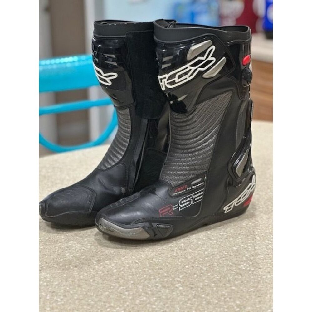 Mens Black Fox Racing Comp Boots TCX R-S2 Air Size 12 READ